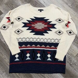 American Eagle Women’s Aztec Long Sleeve Sweater Top